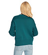 Плетен дамски пуловер в тъмнозелено Inna-1 снимка