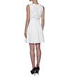 Бяла памучна рокля с цип-1 снимка