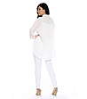 Бяла дамска  риза Samira-4 снимка