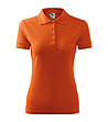 Оранжева дамска тениска с яка Lara-0 снимка