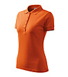 Оранжева дамска тениска с яка Lara-2 снимка