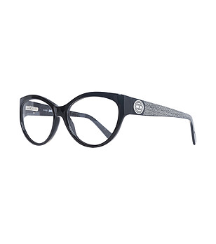 Черни дамски рамки за очила с контрастни дръжки снимка