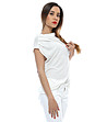 Бяла дамска блуза-2 снимка