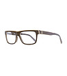Черни мъжки рамки за очила с бежови кантове-0 снимка