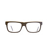 Черни мъжки рамки за очила с бежови кантове-1 снимка