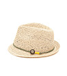 Бежова шапка с декоративен шнур Soni-0 снимка