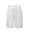 Памучни дамски къси панталонки в бяло-4 снимка