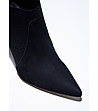 Черни дамски кожени обувки Taisa-3 снимка