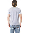 Памучна мъжка тениска в сив меланж с щампа 78-1 снимка