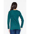 Дамска блуза в зелен нюанс с джоб-1 снимка
