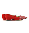Велурени червени дамски обувки Rosalia-3 снимка