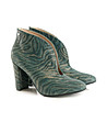 Дамски кожени обувки в зелен нюанс със зеброви шарки Fresia-1 снимка
