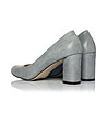 Кожени сиви дамски обувки Sandra-4 снимка