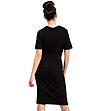 Черна рокля с ефектно деколте Gisele-1 снимка