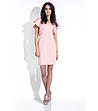 Памучна рокля в розово с къдрички Barbara-0 снимка