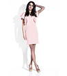 Памучна рокля в розово с къдрички Barbara-2 снимка