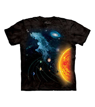 Детска тениска с принт на Слънчевата система снимка