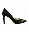 Дамски велурени обувки в черно Harriet-0 снимка