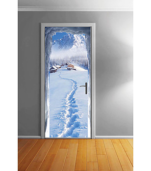 Стикер за врата Снежна сутрин снимка