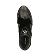 Дамски кожени спортни обувки в черно Agnes-1 снимка