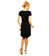 Черна рокля с къси ръкави Grace-1 снимка