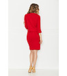 Комплект от пола и блуза в червено-2 снимка