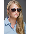 Златисти дамски слънчеви очила с лещи в синьо-0 снимка