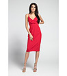 Червена рокля с тънки презрамки Kellie-0 снимка