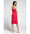 Червена рокля с тънки презрамки Kellie-1 снимка