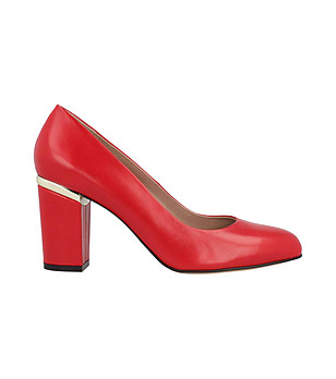 Червени дамски обувки от естествена кожа Gabi снимка