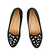 Черни дамски велурени обувки с декорация Ivana-1 снимка