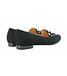 Черни дамски велурени обувки с декорация Ivana-4 снимка