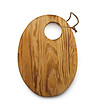 Овална дървена дъска за рязане 35 см-0 снимка