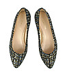 Дамски кожени обувки в черно, синьо и златисто Maley-1 снимка