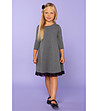Детска рокля в сив меланж с памук Irosa-0 снимка