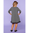 Детска рокля в сив меланж с памук Irosa-1 снимка
