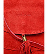 Велурена червена дамска чанта Nara-2 снимка