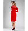 Червена ефектна рокля Milly-1 снимка
