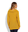 Дамски пуловер в цвят горчица с шал яка Avelia-1 снимка