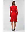 Дантелена червена рокля с памук Dalia-1 снимка