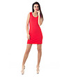 Къса червена рокля без ръкави Amisa-0 снимка