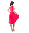 Червена рокля с асиметрична дължина-1 снимка
