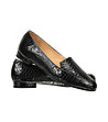 Черни дамски обувки с релеф Grace-3 снимка