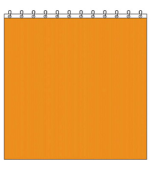 Завеса за баня в оранжев нюанс 180х200 см снимка