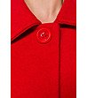 Късо дамско червено палто с вълна Meri-2 снимка