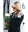 Черна дамска къса блуза Lina-0 снимка