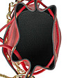 Червена дамска кожена чанта Aldona-3 снимка