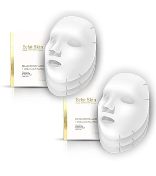 2 комплекта маски с хиалуронова киселина и колаген снимка