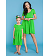 Зелена памучна рокля Betta-2 снимка