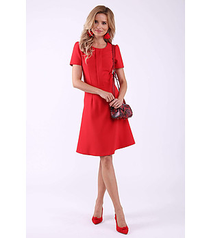 Елегантна червена рокля Bernice снимка